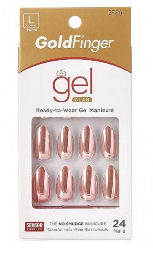 Buy KISS GoldFinger Gel Glam Design Nails (GD14) Online at Low Prices in  India - Amazon.in